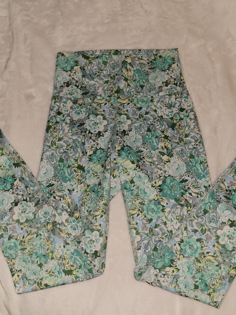 Beach Riot Piper Teal Floral High-Rise Leggings